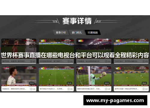 世界杯赛事直播在哪些电视台和平台可以观看全程精彩内容