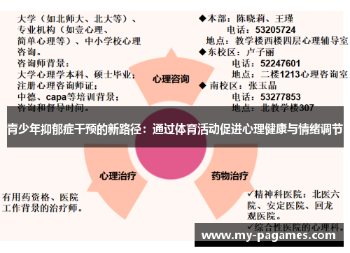 青少年抑郁症干预的新路径:通过体育活动促进心理健康与情绪调节 青少年抑郁症干预的新路径:通过体育活动促进心理健康与情绪调节